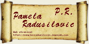 Pamela Radusilović vizit kartica